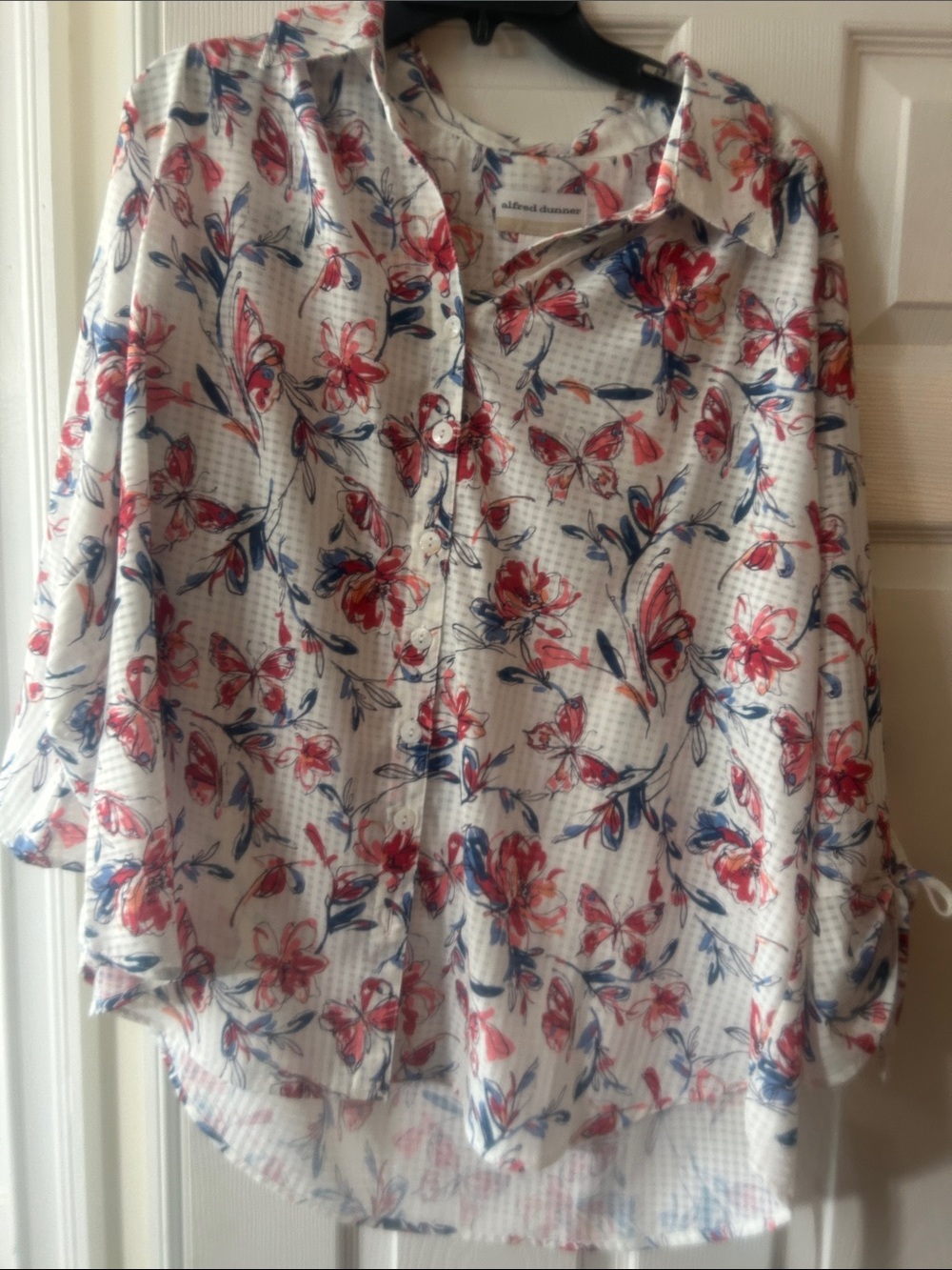NWT Sz 1x Alfred Dunner Austin button down blouse
